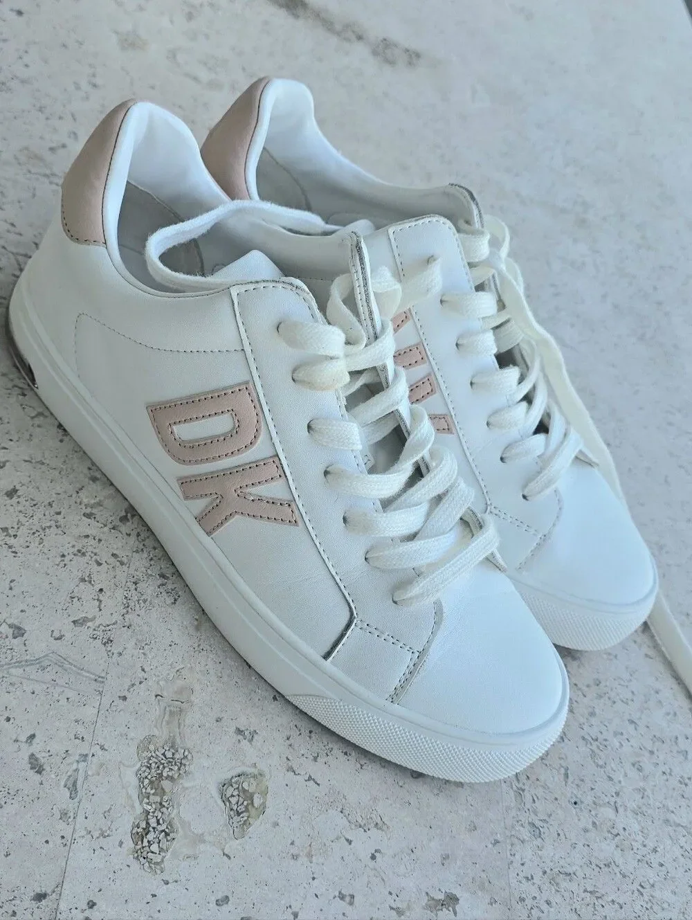 Dkny snicker white and pink Size 8